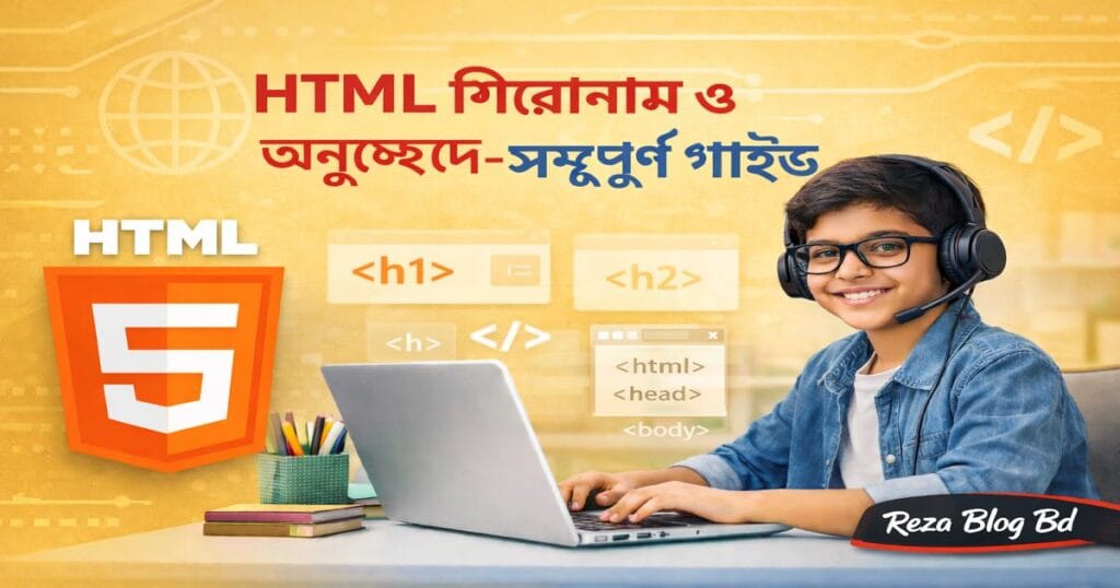 HTML-শিরোনাম-ও-অনুচ্ছেদ-সম্পূর্ন-গাইড