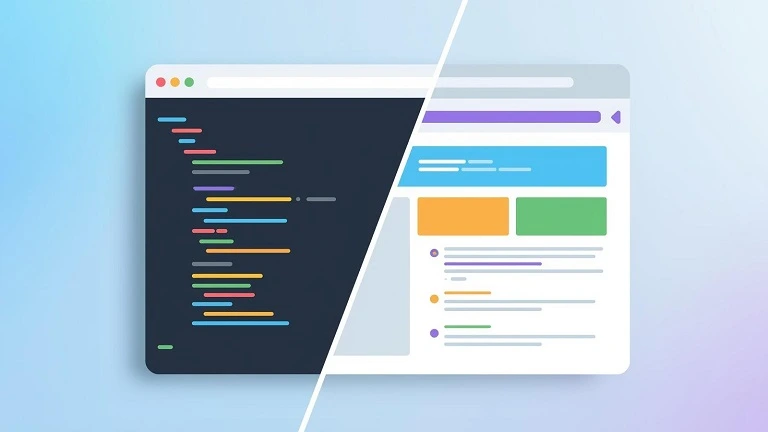 HTML এবং CSS এর মধ্যে পার্ধক্য ব্যাখা করা ডায়াগ্রাম