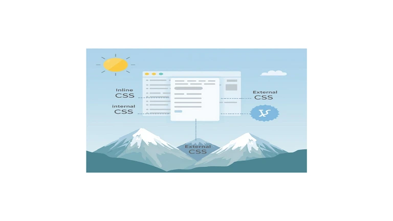 Inline, internal এবং External CSS ব্যবহারের উদাহরন