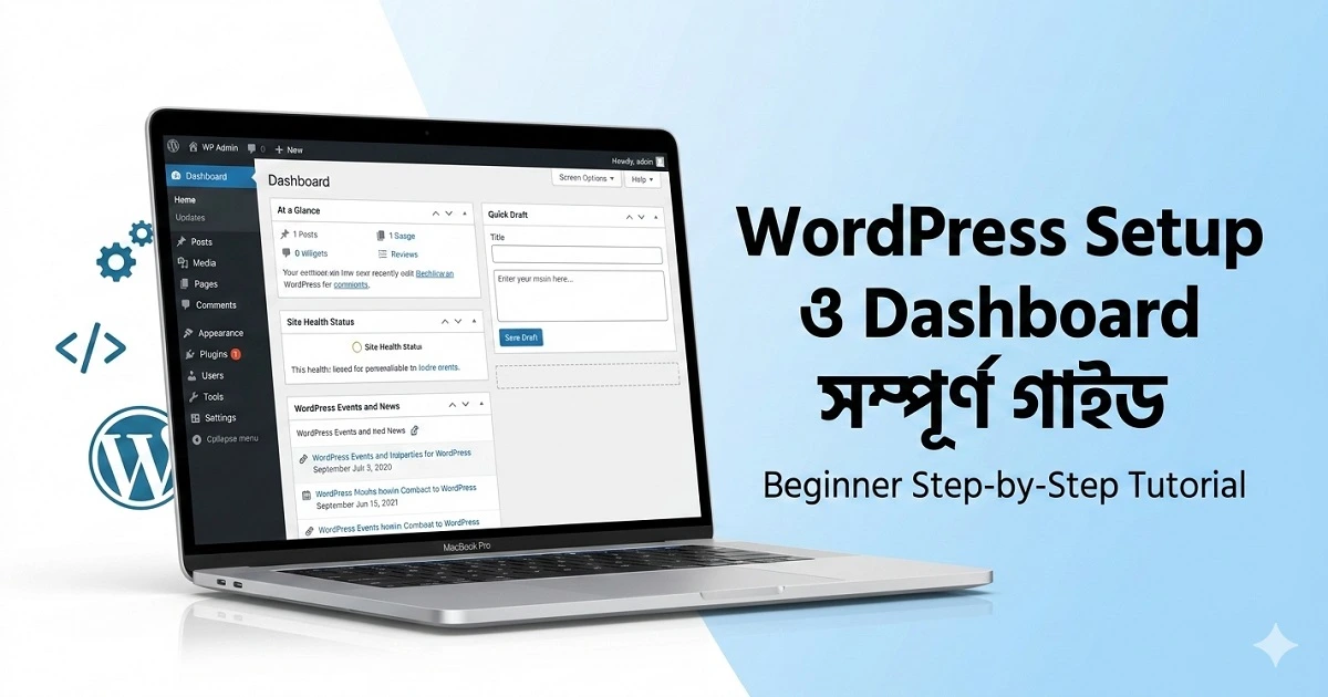 WordPress Setup ও Dashboard সম্পূর্ণ Beginner গাইড