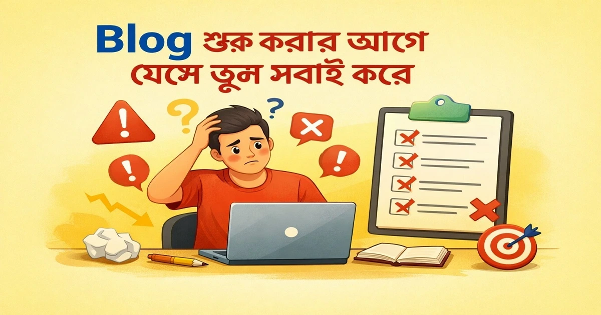 Blog শুরু করার আগে ভুল rezablogbd